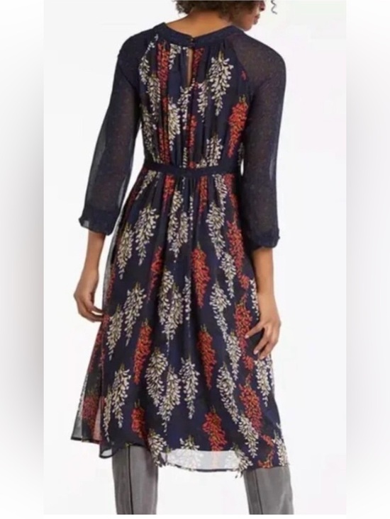 Boden Dresses & Skirts - Boden Navy Floral-Print Long Sleeve Maxi Dress